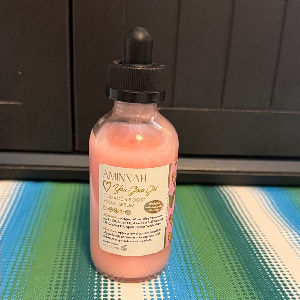 Aminnah You Glow Girl Collagen Boost Facial Serum - Pink